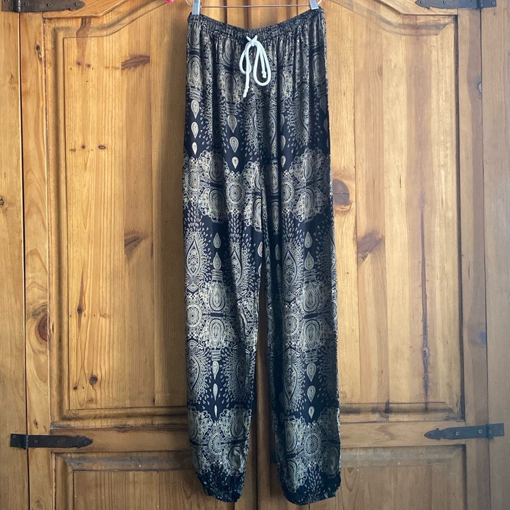 Boho Mandala Paisley Print Thai Harem Pants
